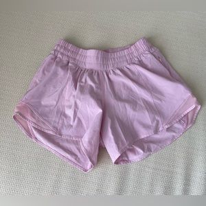 Lululemon hotty hot shorts, running shorts lined, pink, size 4 tall